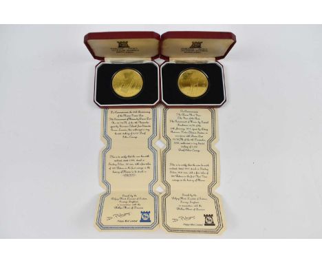 Two cased Pobjoy Mint silver 100 Patacas coins.