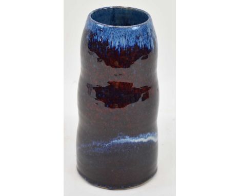 X JANICE TCHALENKO FOR DARTINGTON POTTERY; a 'Tornado' vase, height 23.5cm, with leaflet.