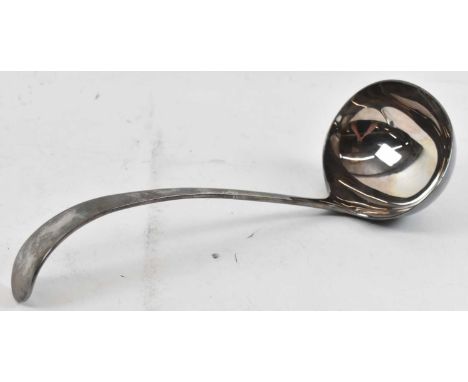 THOMAS BRADBURY &amp; SONS LTD; a George VI hallmarked silver ladle, length 26cm, Sheffield 1937, 9.59ozt/298g.
