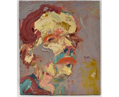 X PAUL RICHARDS (born 1949); oil on canvas, abstract portrait study, signed and dated 1990 verso, 55.5 x 46cm.