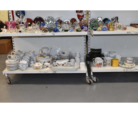 A mixed lot of ceramics including Royal Copenhagen blue and white part tea and coffee service, teapots, cups and saucers, mil