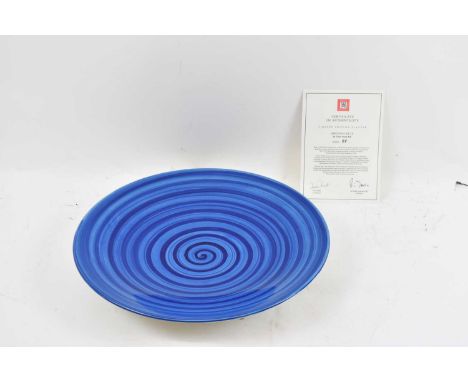 TERRY FROST FOR POOLE STUDIO; a limited edition 'Arizona Blue' platter, signed and no. 57/100, diameter 41cm, with certificat