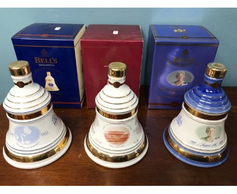 A Lot of 3 Bells Extra special old Scotch whisky decanters, Full sealed and boxed. 