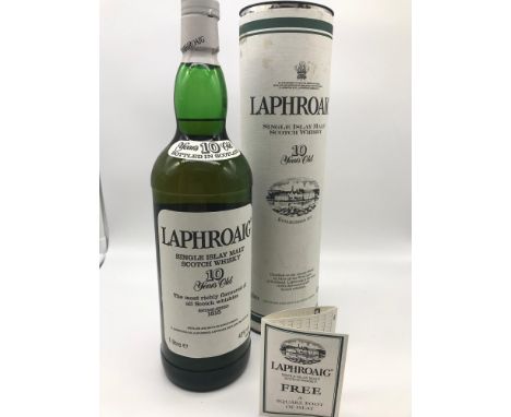 Laphroaig 10 year old single Islay malt Scotch Whisky, 1 Litre, Full, sealed & Boxed. 