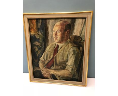 An oil on board male portrait, by George. H. McIntosh, 88x75cm (frame) 