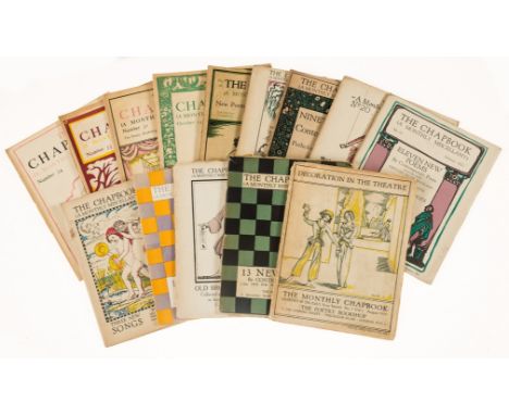 NO RESERVE Monro (Harold, editor).- The Chapbook (A Monthly Miscellany), 14 vol., comprising nos. 2. vol.1, 13, 15, 16, 18, 1