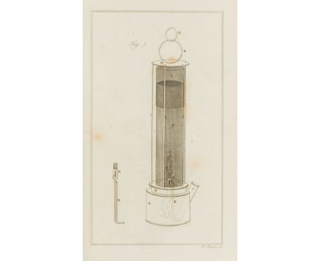 Davy (Sir Humphry).-  Journal of Science and the Arts, Vol.I, 2 parts in 1, 12 engraved plates, 3 folding, some light spottin