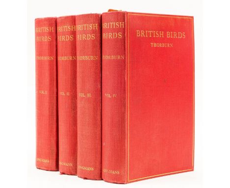 Birds.- Thorburn (Archibald) British Birds, 4 vol., one of 205 copies, half-titles, 192 colour plates with captioned tissue-g