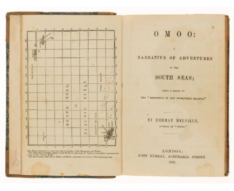 Melville (Herman) Omoo: a Narrative of Adventures on the South Seas, first English edition, second issue with "P" signature n