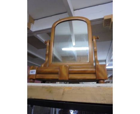 A Victorian pale mahogany toilet mirror, COLLECT ONLY.