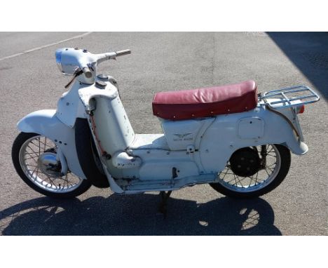 A vintage Moto Guzzi Galletto 1966 Scooter with documentation and a number of spares - NOT UK REGISTERED - 192cc. Unusual Avv