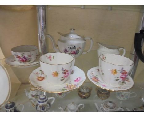 A Royal Crown Derby 'Derby Posies' tea for two set.