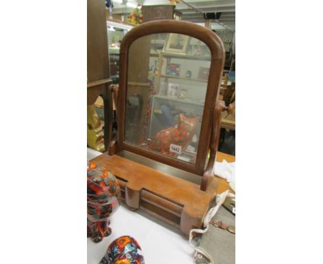 A mahogany toilet mirror, COLLECT ONLY.