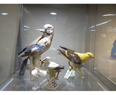 A Goebel Jay, Goebel Stork and one other Goebel bird.