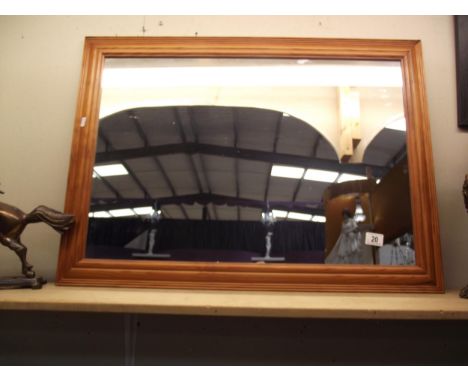 A pine framed mirror 85cm x 59cm COLLECT ONLY 
