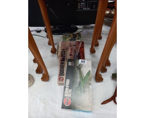 3 vintage Airfix model aircraft kits