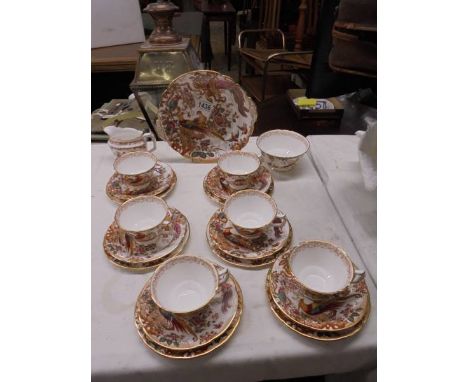 A 20 piece Royal Crown Derby Old Avesbury pattern tea set, COLLECT ONLY. Condition report;20 piece, 5 saucers, 6 cups, 6 plat