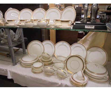In excess of sixty pieces of Royal Worcester 'Golden Anniversary' pattern tea and dinner ware, COLLECT ONLY.