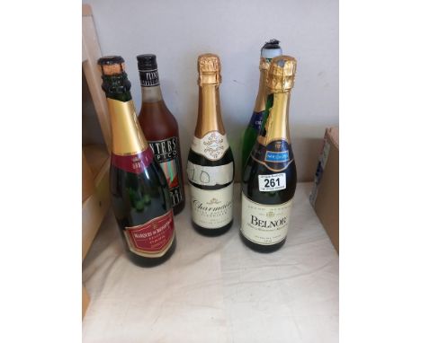 4 bottles of sparkling wine/perry &amp; a bottle of flavoured wine COLLECT ONLY