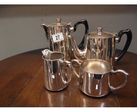 A 4 piece silver plate tea set 