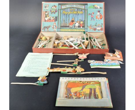 An early 20th Century Spears Games made ' Tiny Town Theatre Plays For Little Folks ' puppet show game comprising Babes In The