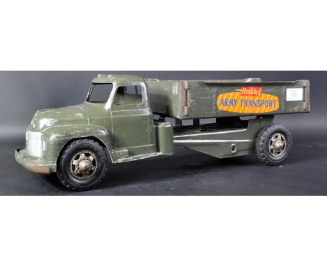 An original vintage ' Buddy L ' American Army diecast steel Transport Truck. Finished in army green with ' Buddy L Transport 