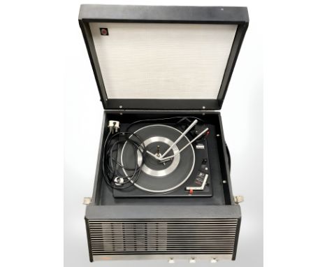 A Bush 2025TC portable record player with Garrard turn table