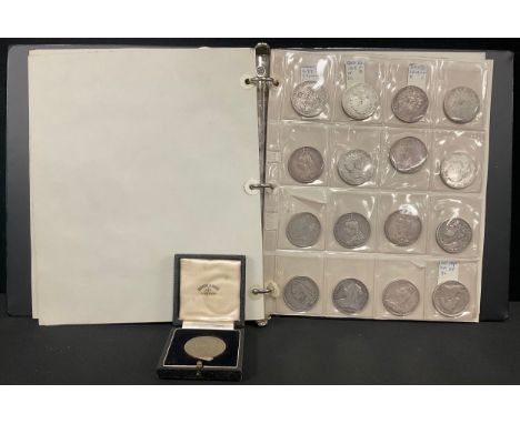 Numismatics – A large format (26 x 29cm) Collecta Coin Album, in card slip case containing several ring-bound pages of plasti