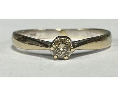 An 18ct gold diamond solitaire ring