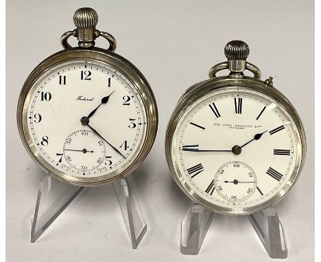 Watches - a Victorian Sir John Bennet London silver cased pocket watch, white enamel dial, bold Roman numerals, subsidiary se