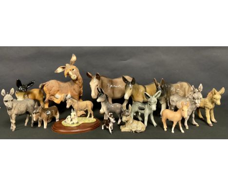 A Beswick model Donkey, others Border Fine Arts, Melba, etc qty