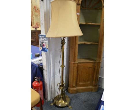 A good Art Nouveau brass floor standing lamp.