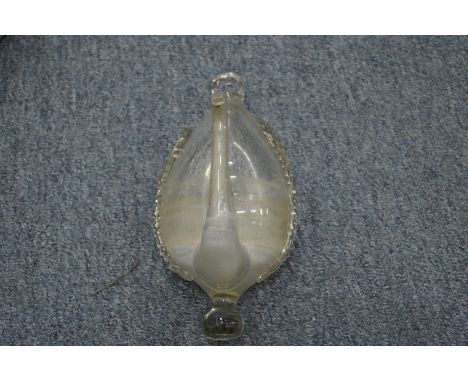 An unusual hand blown glass weather barometer.