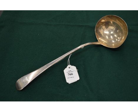 A silver ladle.