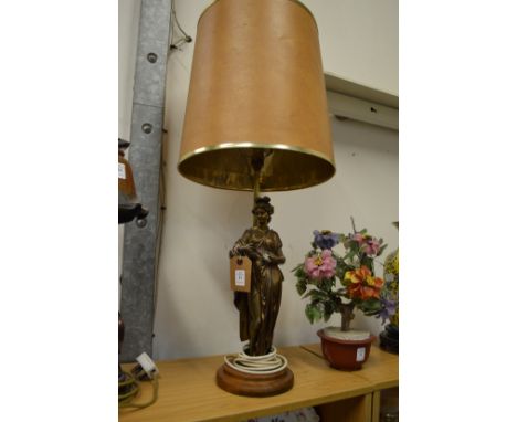 A decorative table lamp.