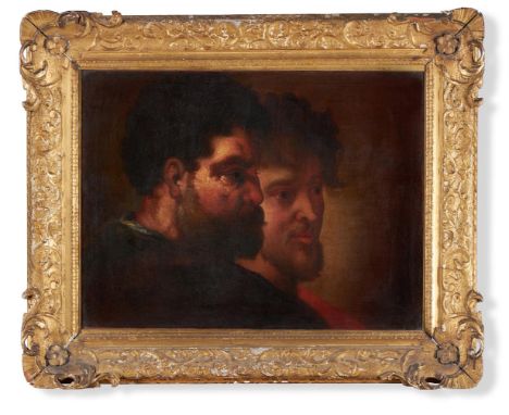 MANNER OF PETER PAUL RUBENS DOUBLE HEAD STUDY Oil on canvas 44 x 58cm (17¼ x 22¾ in.)   Condition Report:  The canvas has bee