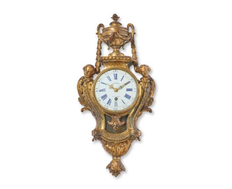 A FRENCH LOUIS XV ORMOLU CARTEL WALL TIMEPIECE WITH PULL-QUARTER REPEAT  GODEFROY, PARIS, CIRCA 1770  The single train moveme