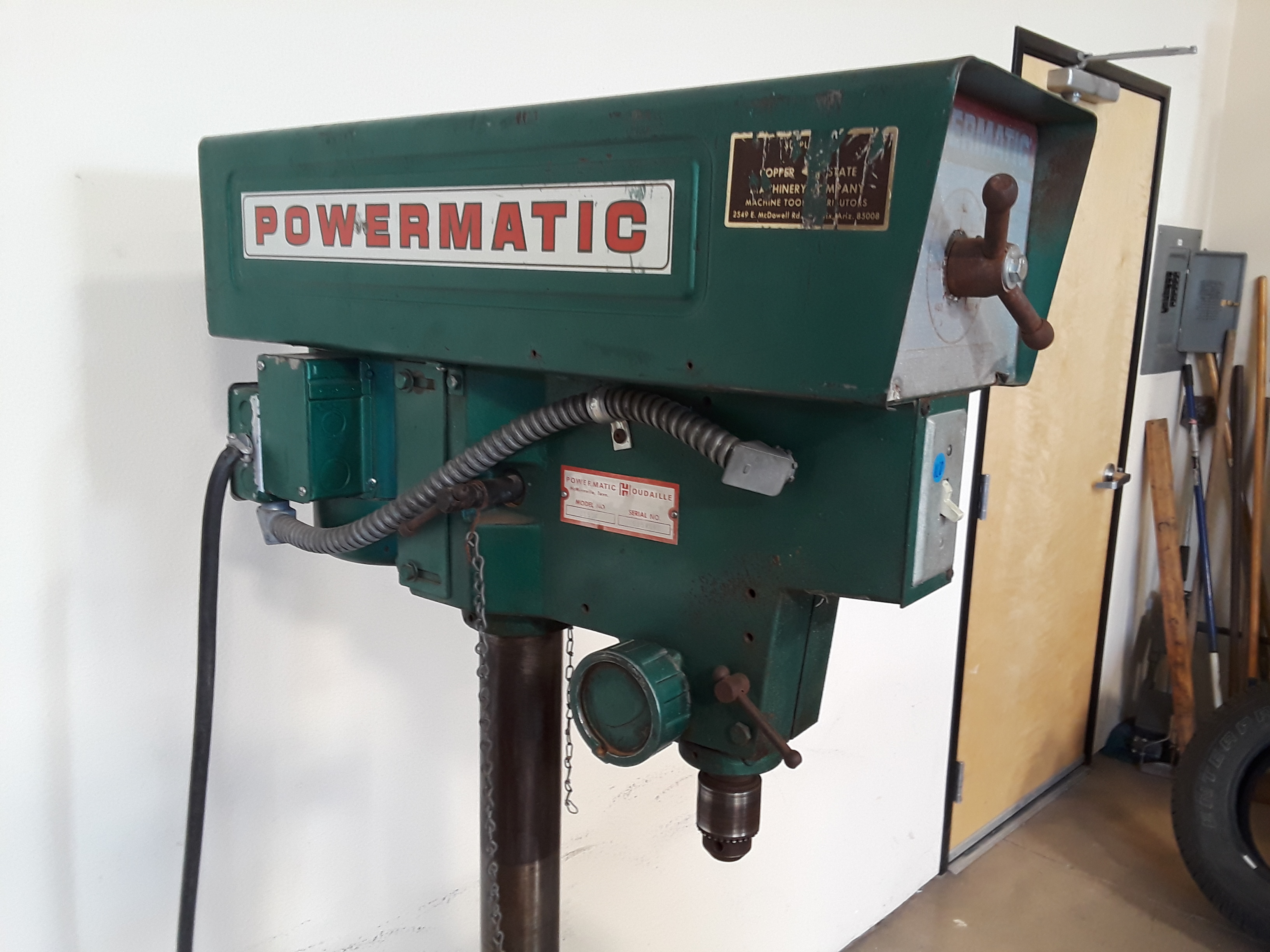 Powermatic 15" V.S. Floor Drill Press, Model 1150A, Motor 3/4" Hp 115/