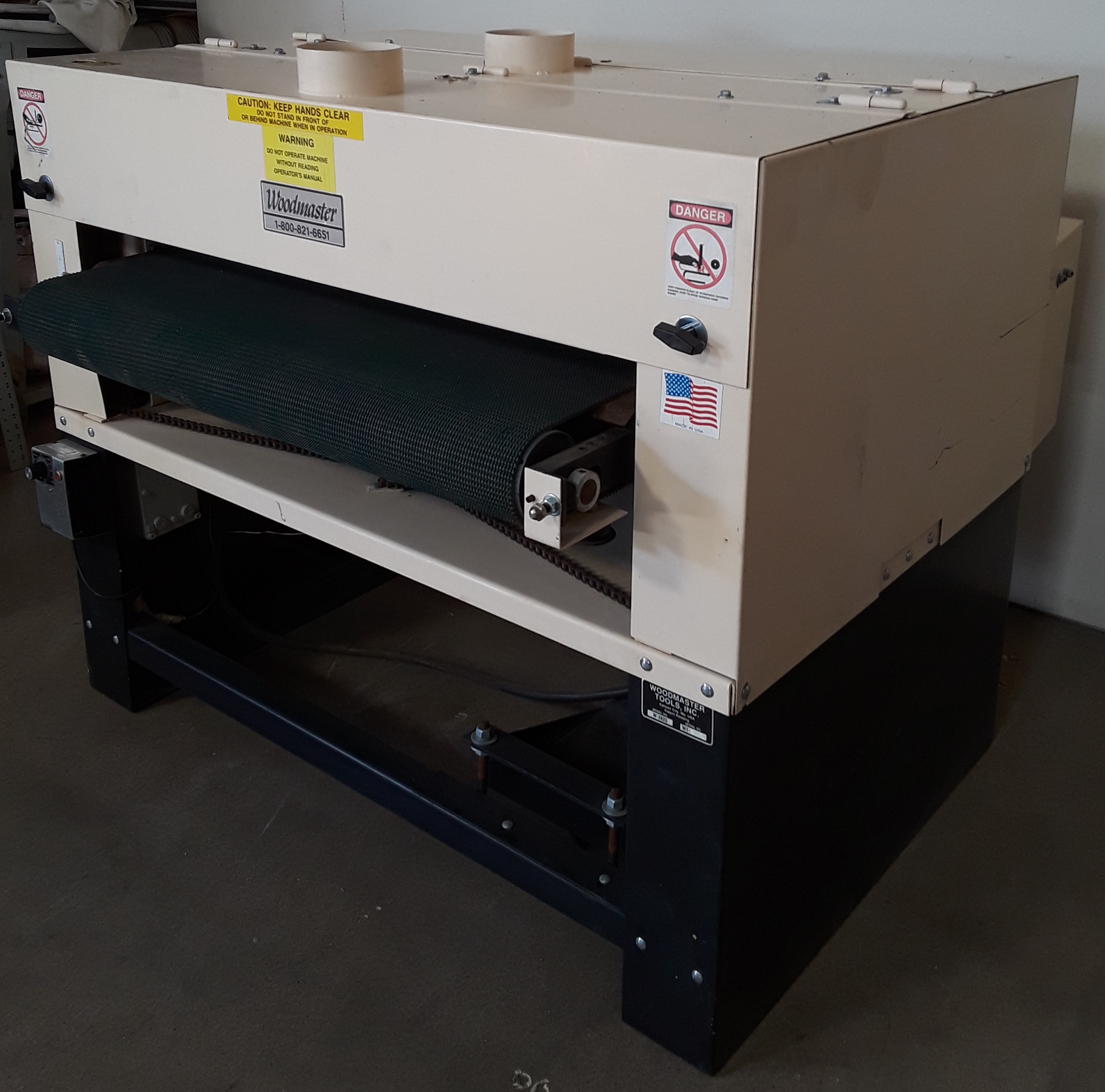 Woodmaster Tools 38" Double Drum Sander, Model W3820 7.5 Hp 230 volts