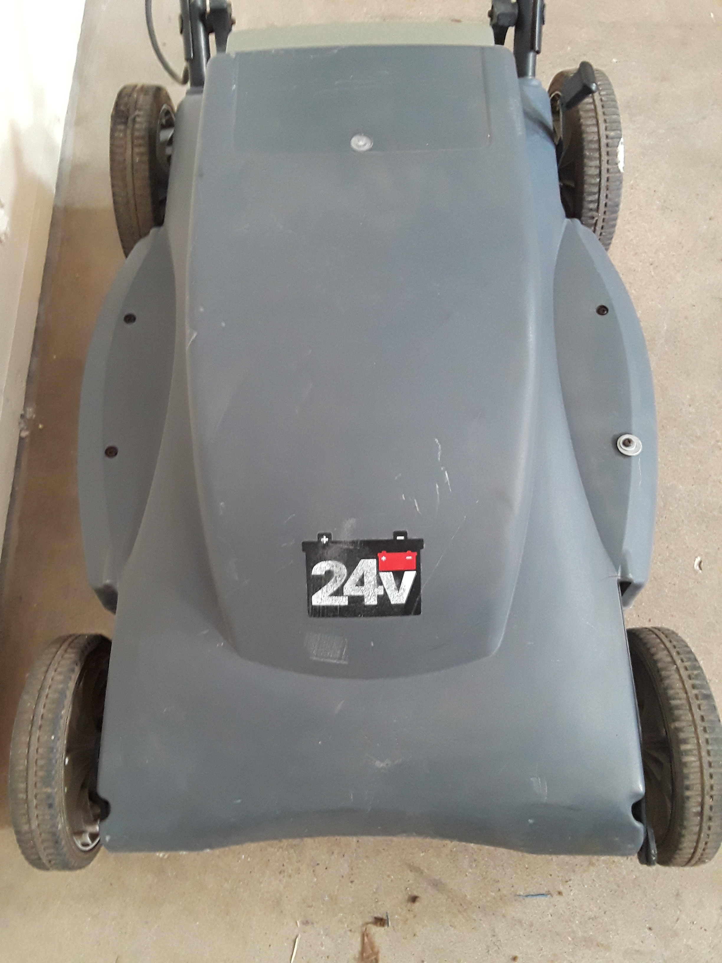 Ryobi Electric Lawn Mower Model BMM2400 120 volts 24 volt Battery