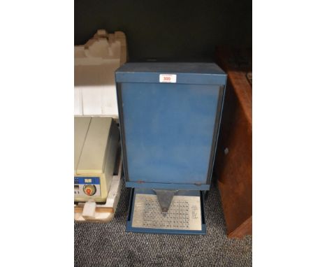 A vintage SRI microfiche reader, used to project and magnify images stored in micro-form such as flat film and aperture cards