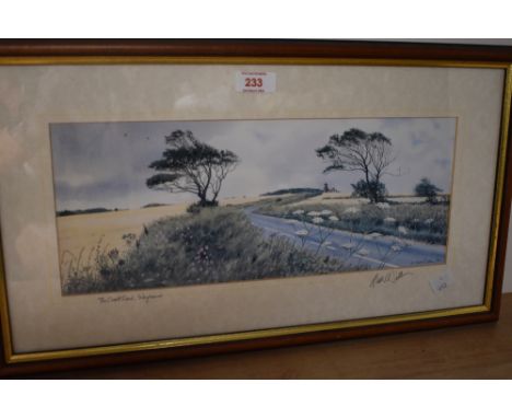 After Andrew Dibben print, signed in pencil to margin The Coast Road, Weybowne, framed under glass, 51cm x 28cm.