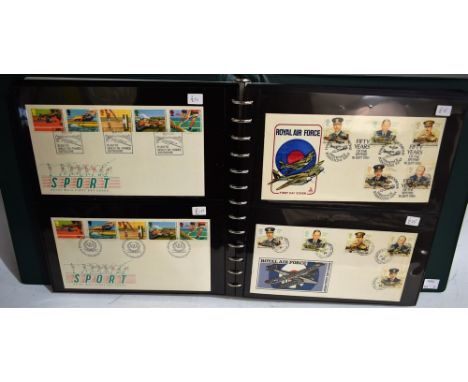 Stamps - an album of GB first day covers from the 1980's, all with special cancels, some signed and some sponsored covers, ma