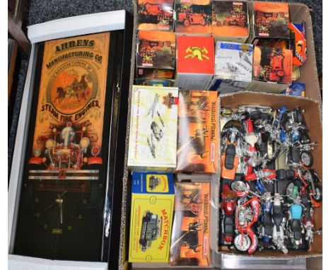 Die-Cast and other vehicles including Matchbox, Corgi, Burago, Models of Yesteryear, fire engines, Corgi buses, Burago motorc