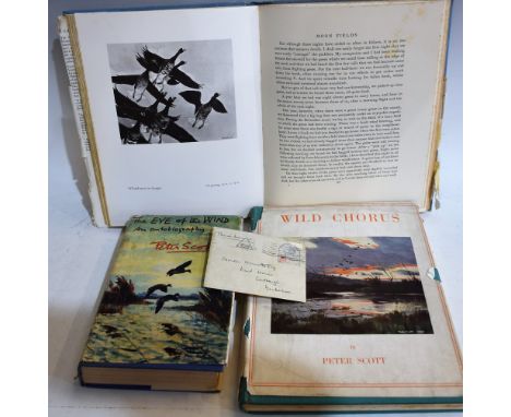 Books - Ornithology - Scott (Peter): a two-page ink MS signed letter from the artist to Charles Garrett, written on H.M.S. Br