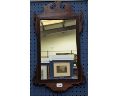 A George III style 'Vauxhall' looking glass/mirror, of small proportions, 63.5cm x 35.5cm overall