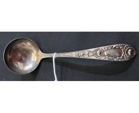 American Silver - an S Kirk &amp; Son sterling silver Kirk Rose pattern sauce ladle, 69g