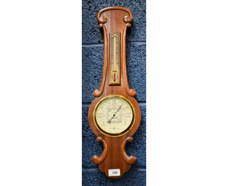 A mahogany aneroid barometer, Stormguide, Short and Mason, London, c.1932