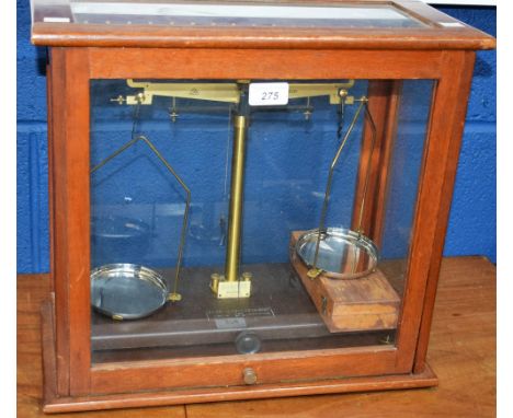 A Griffin &amp; George Limited balance scale, Manchester, Glasgow, Edinburgh, cased