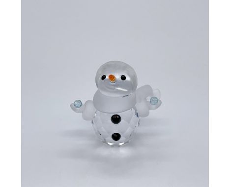 Part of the Cheerful Times, and When We Were Young collections. A clear crystal body with a frosted face, hat, and scarf. Bla